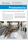 Promemoria Collettori di fondo - Prove di tenuta stagna e controllo Promemoria Collettori di fondo - Prove di tenuta stagna e controllo