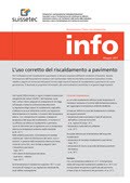 Promemoria L'uso corretto del riscaldamento a pavimento Promemoria L'uso corretto del riscaldamento a pavimento