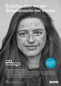 Plakat "Sonnenschutz bei der Arbeit" - Hautschäden