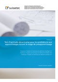 Test d'aptitude pour entreprise - Projeteur en technique du bâtiment Test d'aptitude pour entreprise - Projeteur en technique du bâtiment