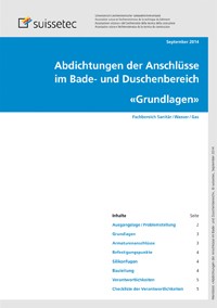 Abdichtungen der Anschlüsse im Bade- und   Duschenbereich   (Grundlagen und Anwendungen)