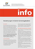 Merkblatt info Heizleitungen im Estrich (Unterlagsboden) Merkblatt info Heizleitungen im Estrich (Unterlagsboden)