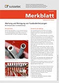 Merkblatt Wartung und Reinigung von Fussbodenheizungen Merkblatt Wartung und Reinigung von Fussbodenheizungen