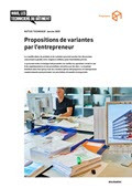 Notice technique Propositions de variantes par l'entrepreneur Notice technique Propositions de variantes par l'entrepreneur