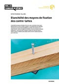 Notice technique Etanchéité des moyens de fixation des contre-lattes