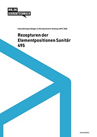 Rezepturen der Elementpositionen Sanitär NPK 495 (Buch gebunden) Rezepturen der Elementpositionen Sanitär NPK 495 (Buch gebunden)