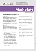 Merkblatt Abnahme von Lüftungsgeräten Merkblatt Abnahme von Lüftungsgeräten