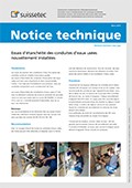 Notice technique Essais d'étanchéité des conduites d'eaux usées nouvellement installées Notice technique Essais d'étanchéité des conduites d'eaux usées nouvellement installées