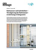 Merkblatt Kaltwasser soll kalt bleiben - Verzögerung der Kaltwassererwärmung in Steigzonen Merkblatt Kaltwasser soll kalt bleiben - Verzögerung der Kaltwassererwärmung in Steigzonen