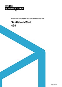 Sanitaire Métré CAN 426 (Livre relié) Sanitaire Métré CAN 426 (Livre relié)