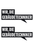 Auto Aufkleber (Montage aussen) «WIR, DIE GEBÄUDETECHNIKER» (Format A2)