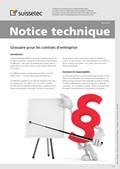 Notice technique Glossaire pour les contrats d'entreprise Notice technique Glossaire pour les contrats d'entreprise