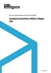 Isolations M/R/N, CAN 497 (Livre relié) Isolations M/R/N, CAN 497 (Livre relié)