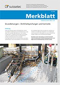 Merkblatt Grundleitungen - Dichtheitsprüfungen und Kontrolle Merkblatt Grundleitungen - Dichtheitsprüfungen und Kontrolle
